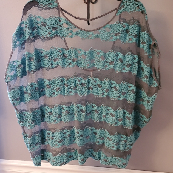 Free People Tops - Free People lace and sheer top size M